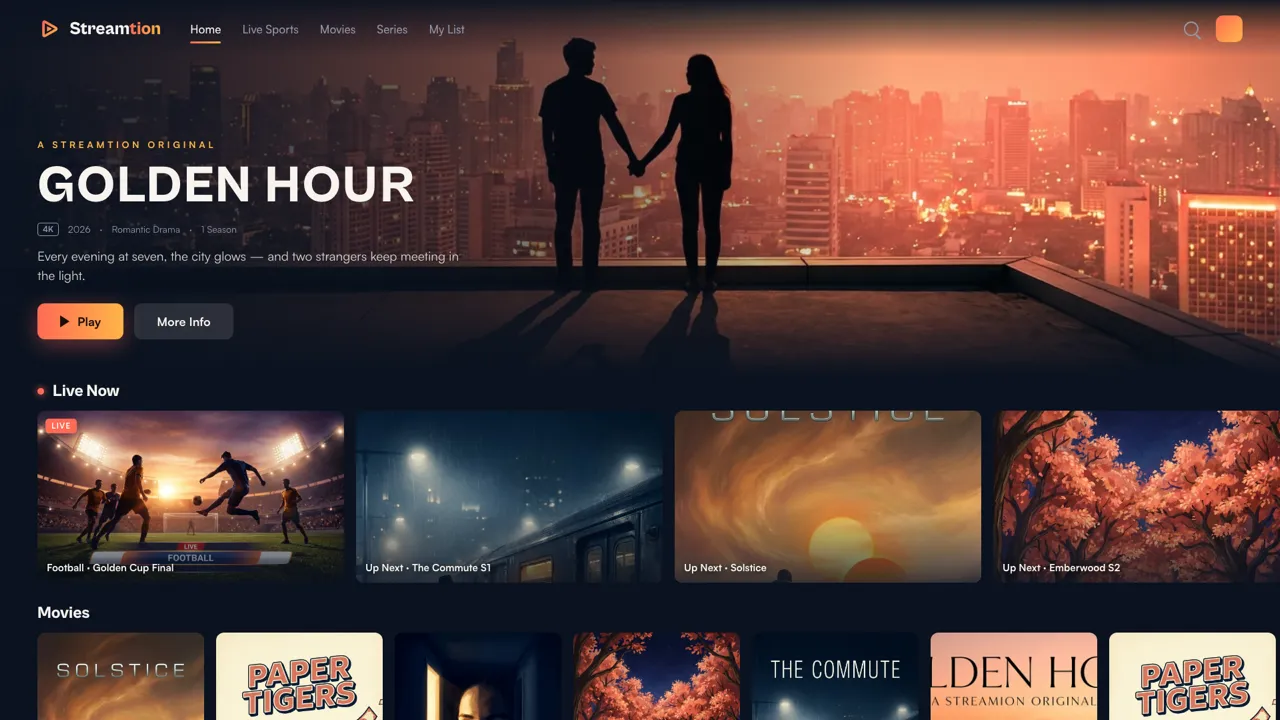 Streamtion app on TV